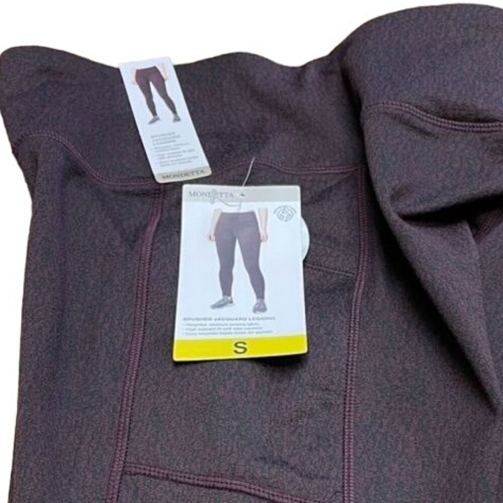 Mondetta Performance & Luxury Women's Black and Burgundy Leggings Smal NWT - Picture 11 of 11